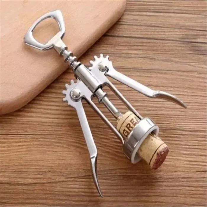 kf-Sf0d1a9ce5315419c8a78c61fdb339fbcQ Wine Opener Multifunctional Corkscrew Bottle Opener Zinc Alloy Cork Remover Premium Winged Wine Bottle Opener - Image 6