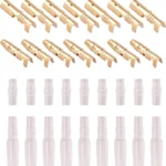 200PCS 3.9mm Bullet Connectors Kit Brass Bullet Male & Female Wire Terminals Connector with Insulation Cover for Motorcycle Moto - Image 4