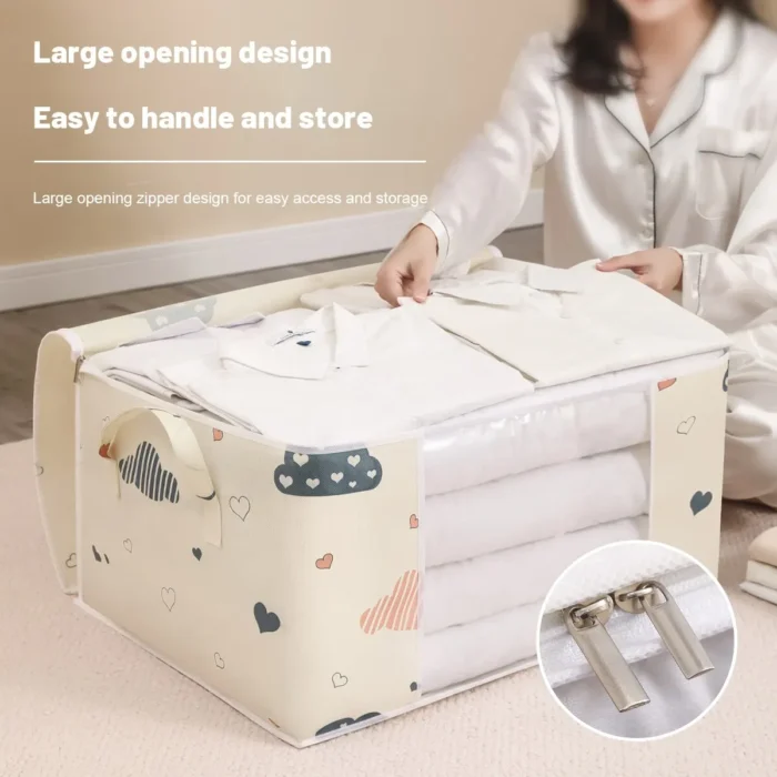 kf-Sf1f5850218da41a085fb95b92df6b6d9z Large Capacity Clothes Storage Bag Organizer With Reinforced Handle Suitable For Blankets Bedding Foldable With Sturdy Zipper - Image 5