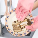 Dishwashing Cleaning Gloves Magic Silicone Rubber Dish Washing Gloves for Household Sponge Scrubber Kitchen Cleaning Tools - Image 2