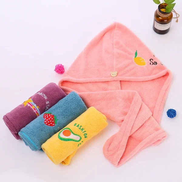 Dry Hair Cap Bath Cap with Water Absorption Fast Dry Hair Towel Being Soft without Falling Hair Super Strong Water Absorption - Image 2