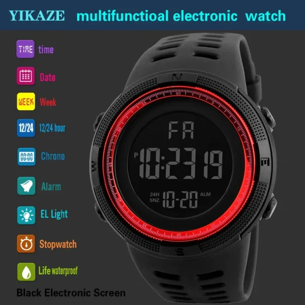 Electronic Watch For Mens Military Sports Watches Luminous Multifunction LED Digital Wristwatch for man kids Boy Student Teen - Image 5