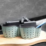 1Pc Sky Blue Creative Sink Storage And Drainage Rack Hanging Bag Kitchen Faucet Adjustable Storage And Hanging Basket - Image 2