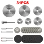 31pc Diamond Cutting Discs Sanding Grinding Wheel Circular Saw Blade Woodworking Metal Dremel Mini Drill Rotary Tool Accessories