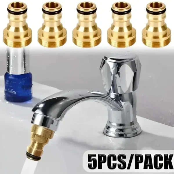 1/2/5PCS Universal Tap Kitchen Adapters Brass Faucet Watering Garden Tools Tap Connector Mixer Hose Adaptor Basin Fitting - Image 1