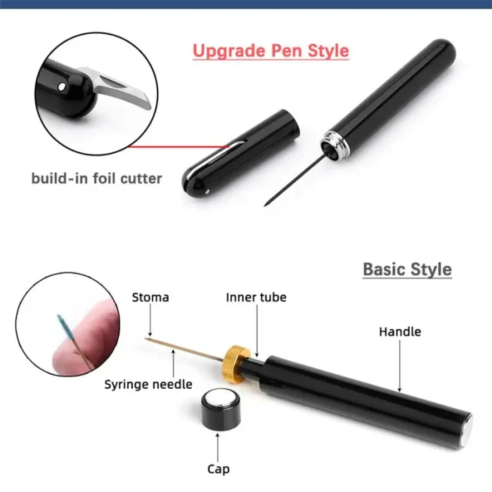 kf-Sf928a5f11b404065b35b4ad841f84517R 1Pc Black Stainless Steel Wine Air Pressure Corkscrew Cork Remover Air Pump Wine Bottle Opener Safety Portable Wine Corkscrew - Image 4