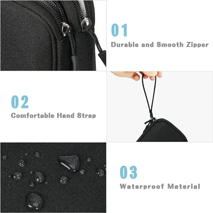 kf-Sf9785931db0641239dca829e7103b077a 1Pc NEW Travel Organizer Bag Cable Storage Organizers Pouch Carry Case Portable Waterproof Double Layers Storage Bags Cable Cord - Image 4