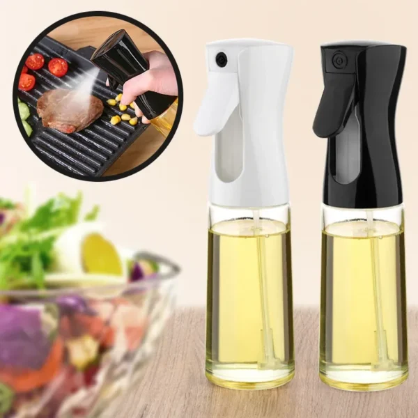 kf-Sf9fb7d244100447cba970d61ca07751aa 1pc 200ml/300ml Oil Spray Bottle Kitchen Cooking Olive Oil Dispenser Camping BBQ Baking Vinegar Soy Sauce Sprayer Containers - Image 1