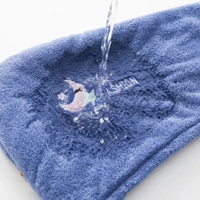 kf-Sfa1608a9314940b2b7a140f1444b7633S 1pc Quickly Dry Hair Hat Super Absorbent Soft Bathroom Women Head Towels Girls Cute Hair Towel Hair Dry Wrap Bonnets - Image 5