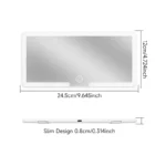 Car Interior Mirrors Sun Visor Plate LED HD Makeup Mirror for Girls Women Rechargeable Fill Light Universal Thin Vanity Mirror - Image 2