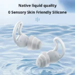 Soundproof Earplugs Three Layer White Silicone Earplugs Waterproof Swimming Earplugs Sleep Noise Reduction - Image 2