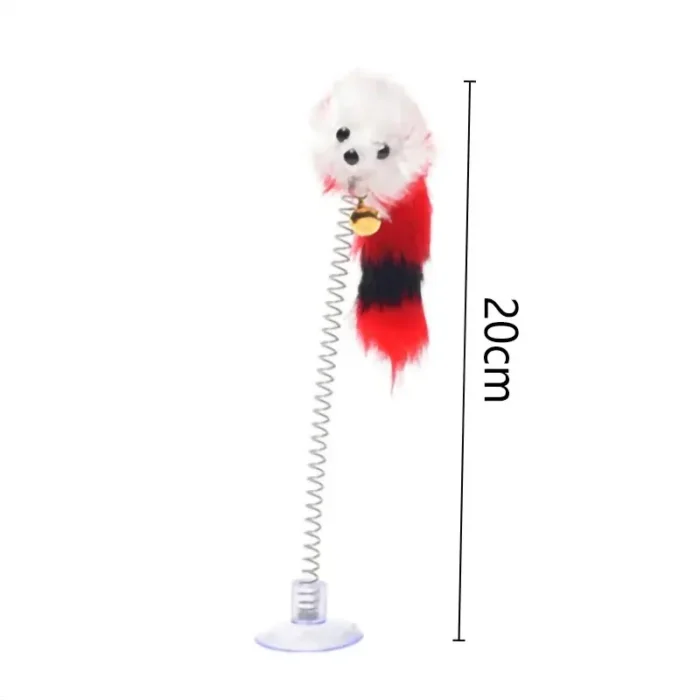 kf-Sfa9cabb368354b10a8ff4b21501f557dR Cartoon Pet Cat Toy Stick Feather Rod Mouse Toy With Mini Bell Cat Catcher Teaser Interactive Cat Toy - Image 6