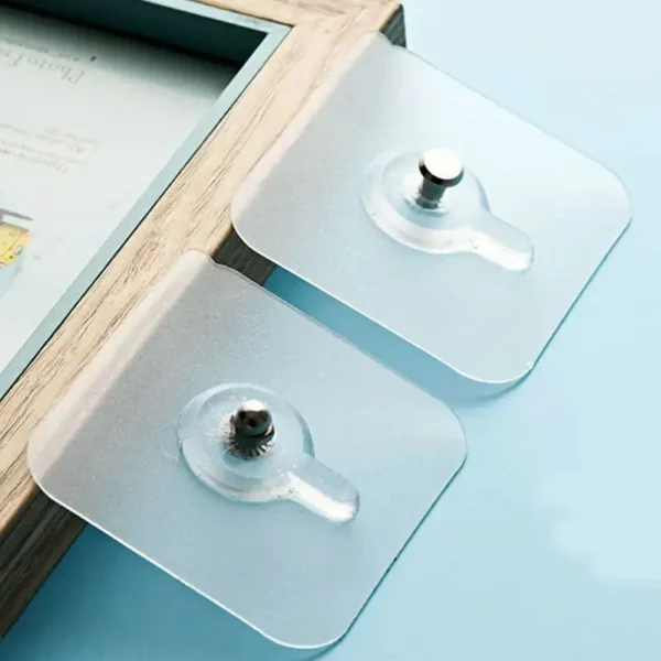 kf-Sfb081abbbba340c589262fc6ff597409e 10Pcs Transparent Traceless Self Adhesive Wall Nail Photograph Mural Phase Frame Adhesive Hang Drawing Nails Multipurpose Screw - Image 1
