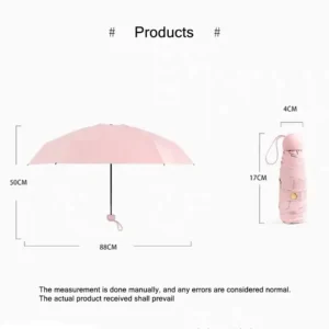 1pc Travel Umbrella With 6 Rib Reinforced Auto Open Close Compact Lightweight Automatic Strong Waterproof Folding Umbrellas