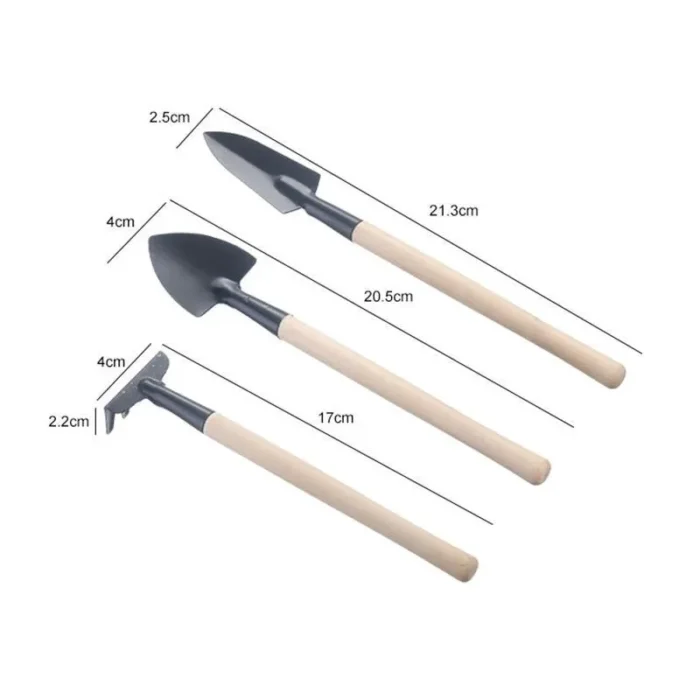 kf-Sfebf811ee8ee447992111be8a443c3c9b Gardening Tools Three-Piece Set Mini Garden Tools Multi-Function Shovel Harrow Shovel Household Plant Pine Soil Shovel - Image 6