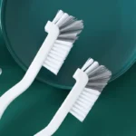 Japanese Style Sink Brush Cleaning Cup Brush with Long Handle Elbow Design Tail Hole Wall Hanging Crevice Cleaning Accessories - Image 3