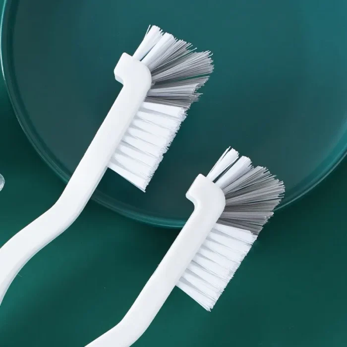Japanese Style Sink Brush Cleaning Cup Brush with Long Handle Elbow Design Tail Hole Wall Hanging Crevice Cleaning Accessories - Image 3