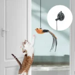 Upgraded Epoxy Sucker Steel Wire Long Rod Feather Cat Teasing Stick Cat Self Hi No Harmful Ingredients - Image 3