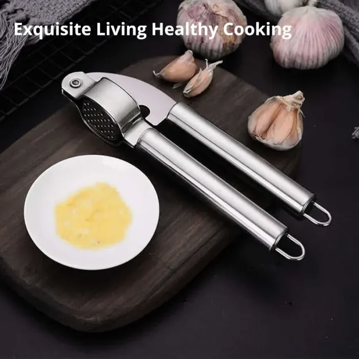 kf-Sfff153170fc948099856f51696a7eeb4J 1pc Stainless Steel Garlic Press Household Garlic Garlic Press Manual Garlic Press Creative Kitchen Tools - Image 1