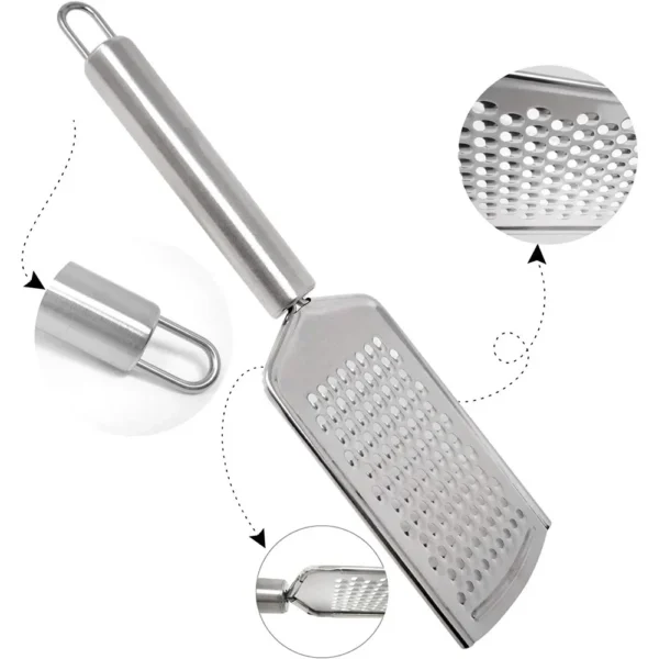 LMETJMA Micro Blade Cheese Grater Carrot Ginger Grater With Stainless Steel Handle Nutmeg Lemon Zester Vegetable Graters PY0029 - Image 5