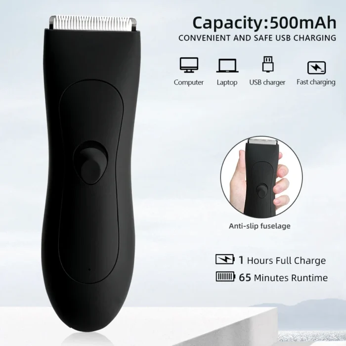 kf-S08363453301a4b5c82e1bbe019397e9cO Mens Body Hair Trimmer for Men Balls Women Lady Shaver Hair Removal Bikini Trimmer Groin & Body Shaver Groomer Arm Beard Razor - Image 1