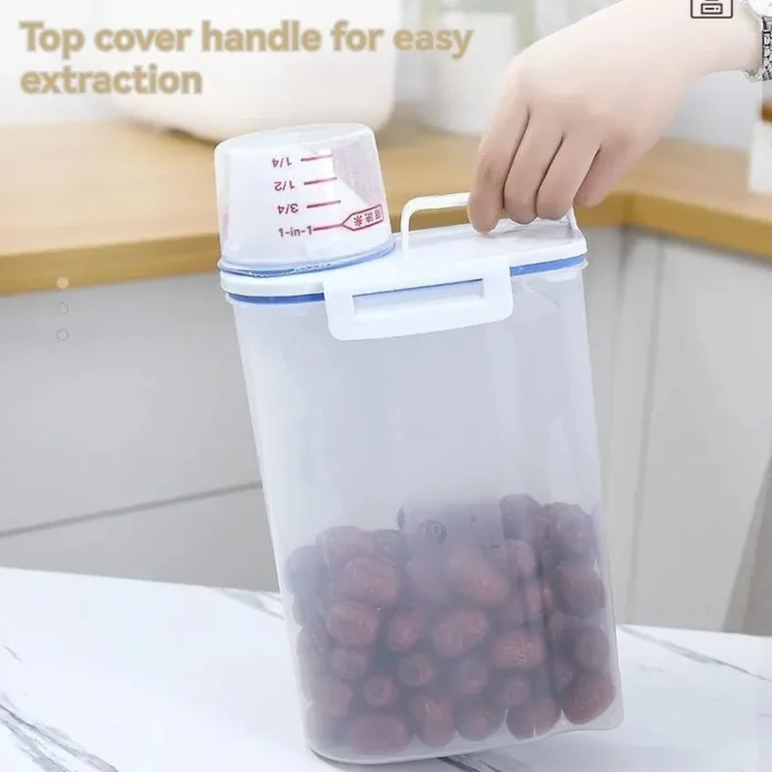 kf-S09c5ddf21806419390c7f8e7587d9667N Moisture-proof Grain Jar Rice Jar Grain Storage Box Pet Food Bucket Storage Jar Sealed Bucket Filled Rice Bucket - Image 5
