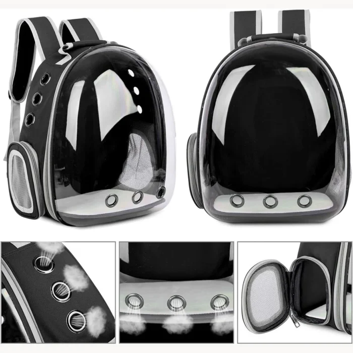 kf-S0c924bbd879b4ef9aabde205e6cdedbeN Cat Pet Carrier Backpack Transparent Capsule Bubble Pet Backpack Small Animal Puppy Kitty Bird Breathable Pet Carrier for Travel - Image 5