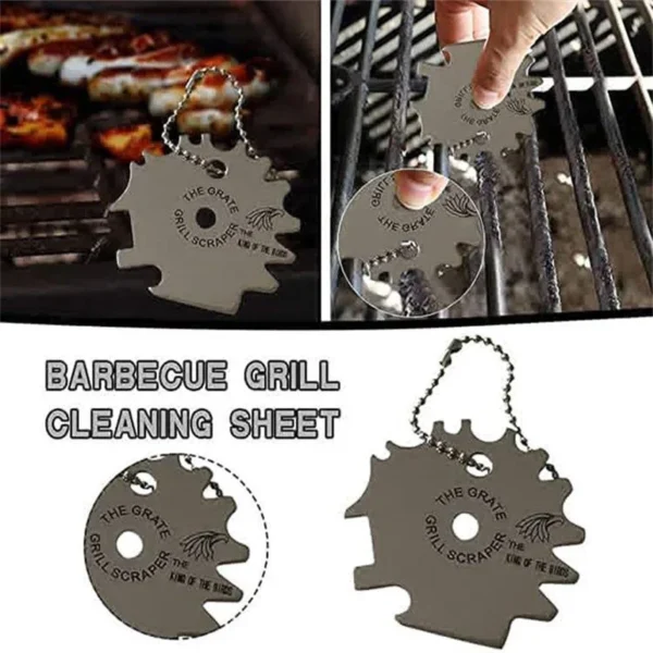 Portable Metal BBQ Grills Grate Cleaner Cleaning Barbecue Scraper Scrubber Tool Grill Cleaning Barbecue Cleaning Grill Scraper - Image 4