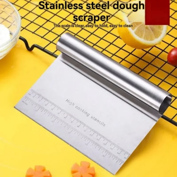 Stainless Steel Scraper Cake Sachima Cream Scraper Sausage Flour Scraper Cut Dough Baking Scraper Multifunctional Cutting Knife - Image 3