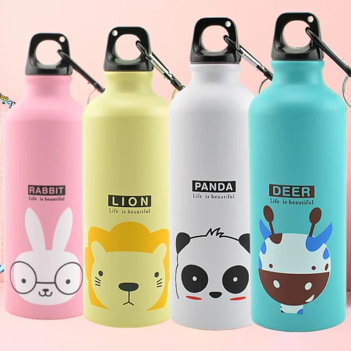 kf-S16ff966dd4614292b5ed9d8cc8290880i Bolttle Lovely Animals Creative Gift Outdoor Portable Sports Cycling Camping Hiking Bicycle School Kids Water Bottle - Image 1