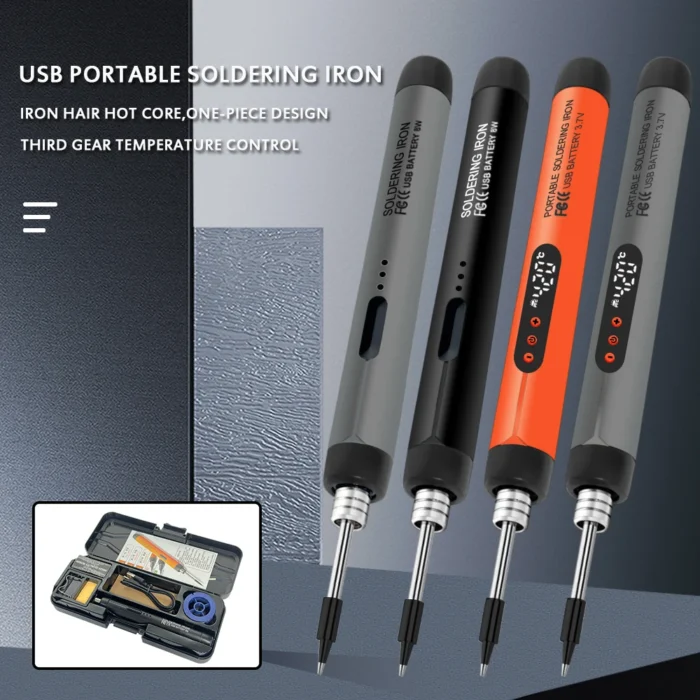 kf-S19b4b7baec5b426c95ad4700dc6172bbC USB Soldering Iron Mini Small Soldering Iron Set Portable Household Type-C Interface 800mAh Battery Adjustable Temperature - Image 1