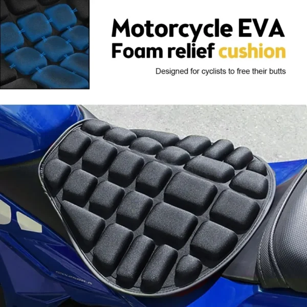 Motorcycle Seat Universal Motorbike Air Pad Cover Foam Soft Comfortable Breathable Seat Covers Mats Motorcycles Electric Bike - Image 1