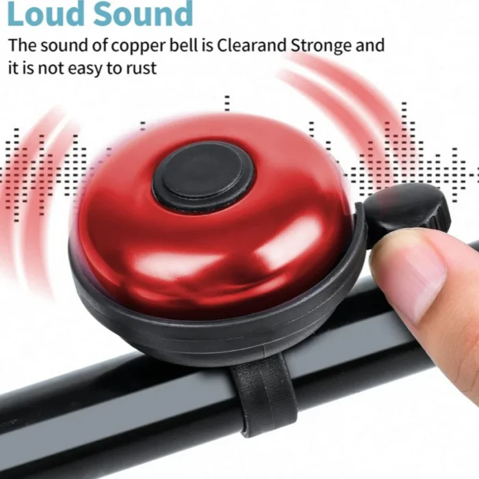 kf-S20608322a0734fa7b5059ac0f5da820ex 1pc Bicycle Bell Mountain Bike Rotating Horn Safe Riding Aluminum Alloy Handlebar Metal Ring Riding Accessories - Image 1