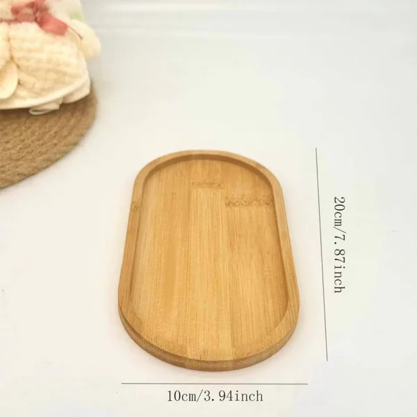 Multi Bamboo Tray Wood Saucer Flower Pot Tray Cup Pad Coaster Plate for Kitchen Decorative Plate Creative Coaster Coffee Cup Mat - Image 6