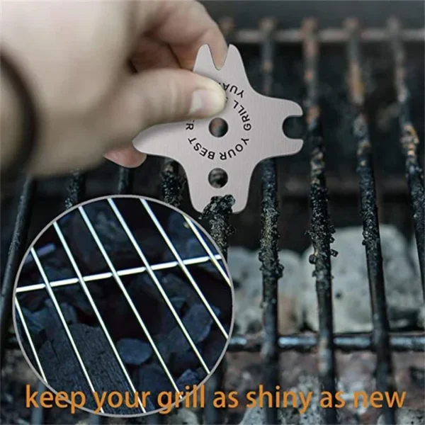 Portable Metal BBQ Grills Grate Cleaner Cleaning Barbecue Scraper Scrubber Tool Grill Cleaning Barbecue Cleaning Grill Scraper - Image 3