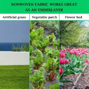1 Roll of Garden Landscape Fabric Weed Barrier Heavy-Duty Car Road Gardening Mat Polypropylene Ground Cover Plant Flower Vegetab