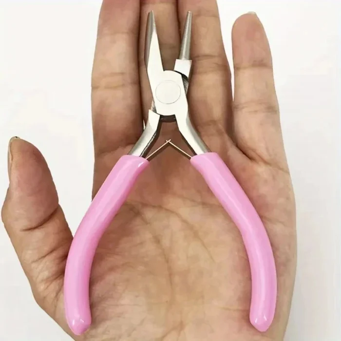 kf-S2de2203d9c934b928ddba8d0ea3fbd44o 5-inch professional round concave pliers, used for jewelry making mini precision wire loop tools, ideal DIY manual tools - Image 1