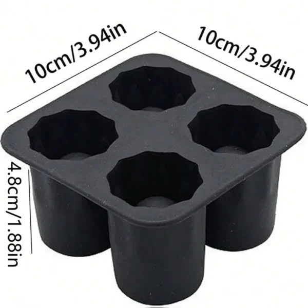 4 Cup Shape Silicone Ice Cube Mold Tray Make Shot Glass Summer Bar Party Frozen Whiskey Beer Cocktail Cold Drinking Kitchen Tool - Image 6