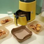100Pcs Air Fryer Paper Oil Proof Isolation Paper Tray Disposable Non Stick Baking Pad Convenient And Durable Air Fryer Square - Image 2