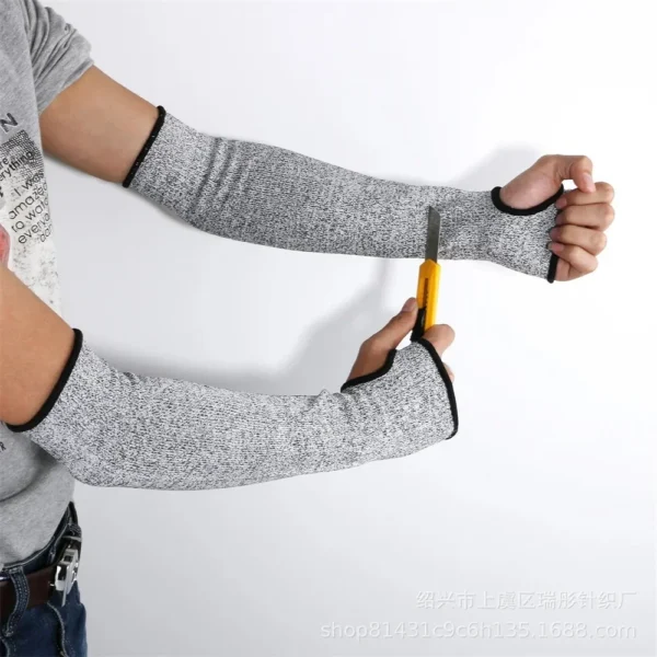 Level 5 Safety Sleeves Anti Cut Arm Puncture Gloves Cutting Resistant Bracers Protector Household Breathable Arm Guard Gloves - Image 3