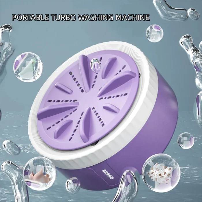 kf-S375000c05aaa463f872a7147f1aca50fh 3 Gear Timing Mini Washing Machine Portable Rotating Turbine Washing Machine Underwear Socks Baby's Clothes Washing Machine - Image 1