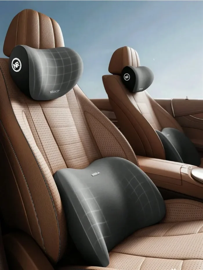 kf-S3abfb49e7a8344e4aab6a3c04c084e5eA Car Headrest, Lumbar Support, Shoulder Pillow, Car Pillow, Memory Cotton Waist Backrest Cushion, Household Automotive Products - Image 1