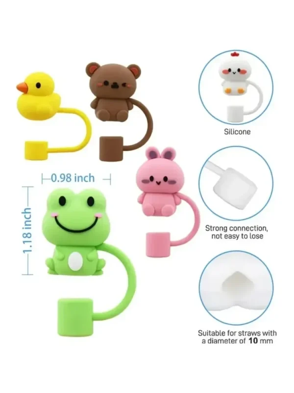 5/1Pcs Straw Cover Cap for Stanley Cup Silicone Straw Topper Compatible with 30&40Oz Tumbler with Handle Dust-Proof Reusable - Image 6