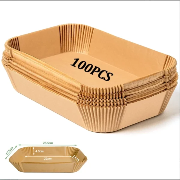 Disposable Air Fryer Paper Non-Stick Kitchen Baking Airfryer Mat Oilproof Micro-wave Barbecue Pad Baking Paper Liner Accessories - Image 2