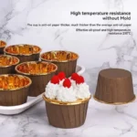 50pcs Disposable Baking Roll Top Cups Utensils Cake Paper Oilproof High Temperature Muffin Dessert Cups Cake Decoration - Image 2