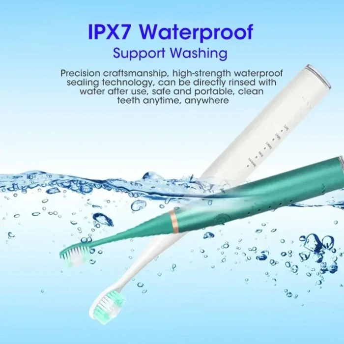 kf-S48aecdf949e64f8e91d49651a31d1a60o Electric Toothbrush with Sonic Cleaning 3-in-1 for Teeth Whitening & Oral Care - USB Charging & Replaceable Brush Head - Image 1
