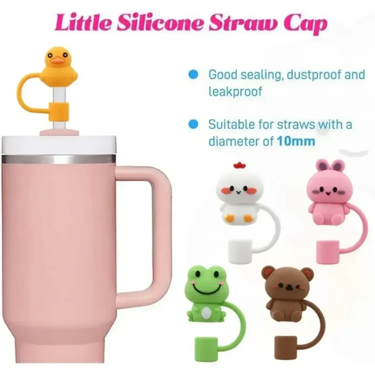 5/1Pcs Straw Cover Cap for Stanley Cup Silicone Straw Topper Compatible with 30&40Oz Tumbler with Handle Dust-Proof Reusable - Image 5
