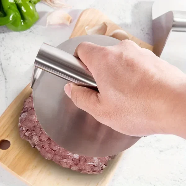 Stainless Steel Smash Burger Press Hamburger Patties Meat Masher Circular Meat Press Mold for Deli Meats Kitchen Accessories - Image 4