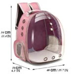 Cat Pet Carrier Backpack Transparent Capsule Bubble Pet Backpack Small Animal Puppy Kitty Bird Breathable Pet Carrier for Travel - Image 2