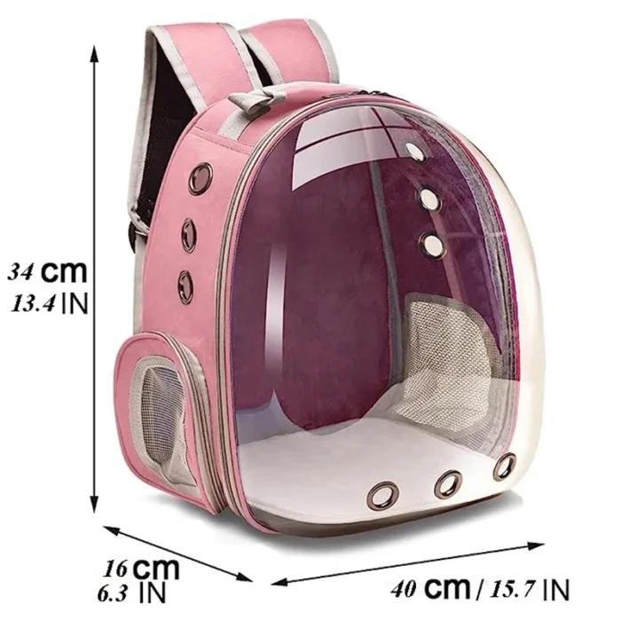 kf-S56a1b6be7dc242f692af7bd6a5d95dden Cat Pet Carrier Backpack Transparent Capsule Bubble Pet Backpack Small Animal Puppy Kitty Bird Breathable Pet Carrier for Travel - Image 2